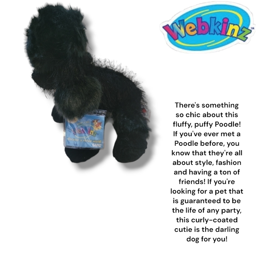 GANZ WEBKINZ New with Codes/Tags 4 Poodle Lot Pink/ Black/ 2 White (1 Lil Kinz) - Picture 8 of 10